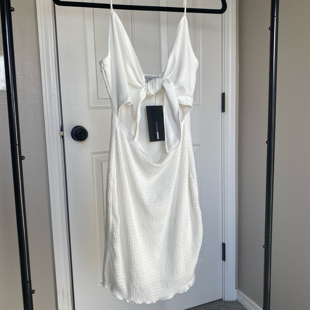 White fashion nova dress